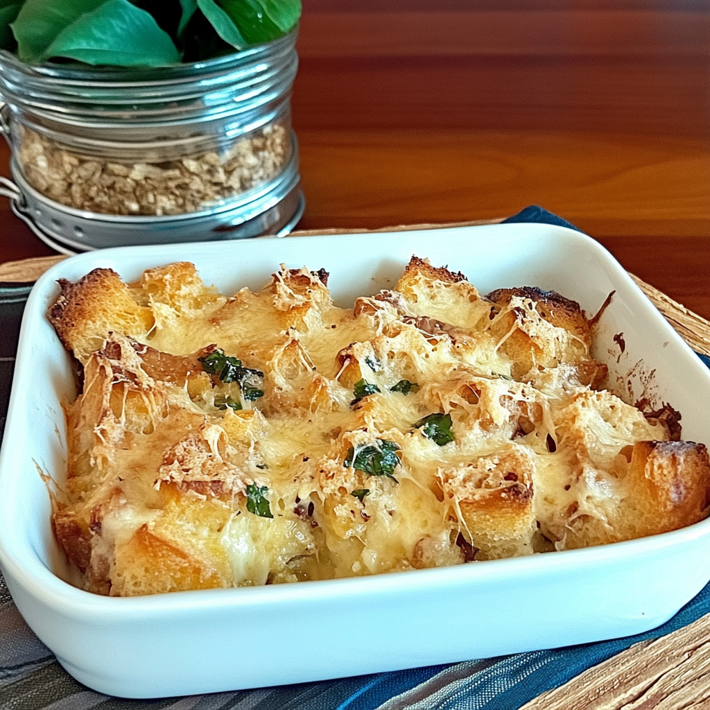 Recipe preparation for Maple Pecan Christmas Brunch Strata