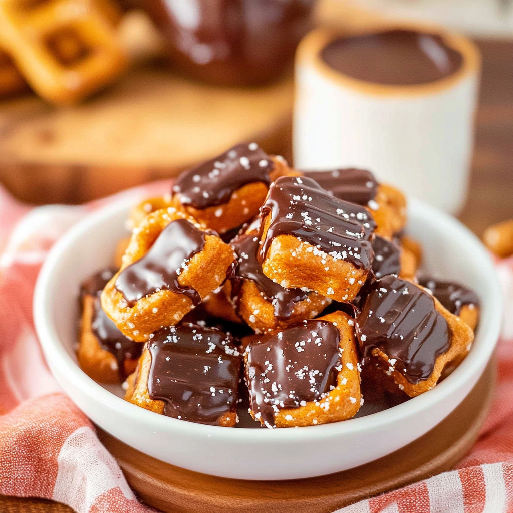 Recipe preparation for Nutella Candy Pretzel Bites