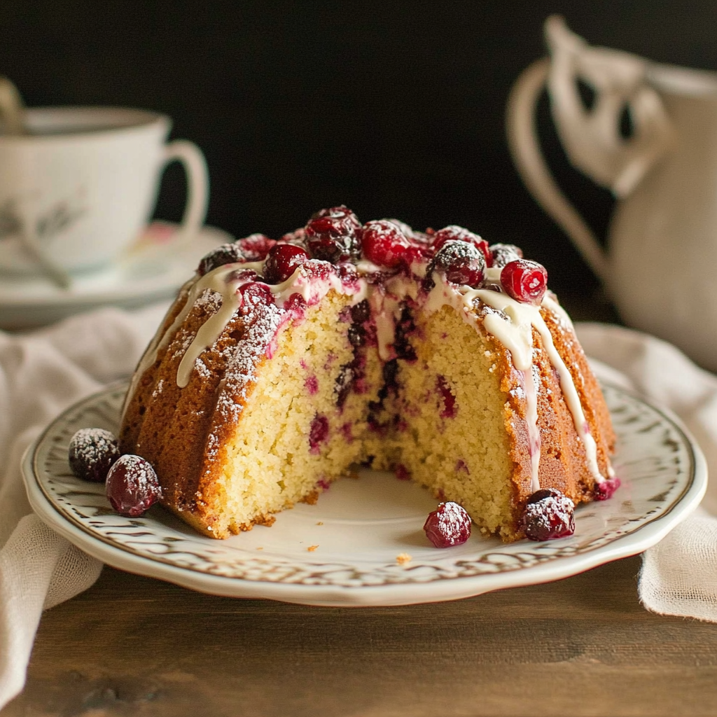 Recipe preparation for Spiced Cranberry Morning Bundt Cake