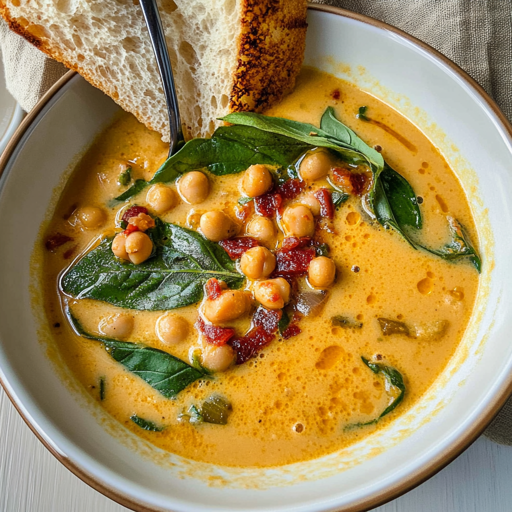 Recipe preparation for Tuscan Garbanzo Bean Soup