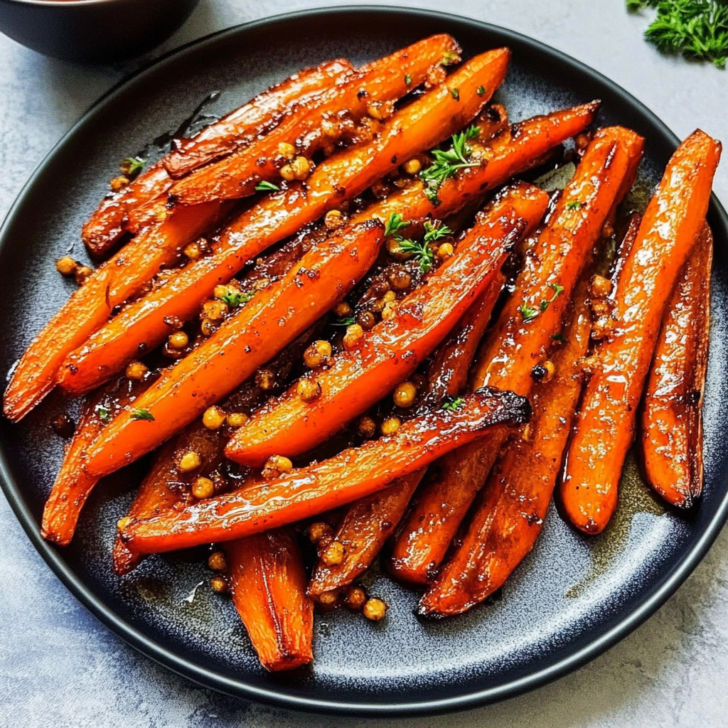 Recipe preparation for Brown Sugar Honey Glazed Carrots