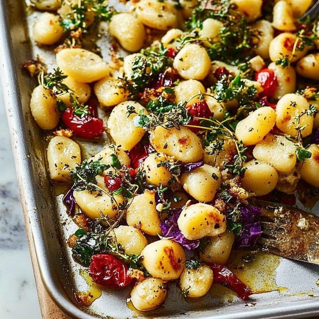 Recipe preparation for sheet pan gnocchi