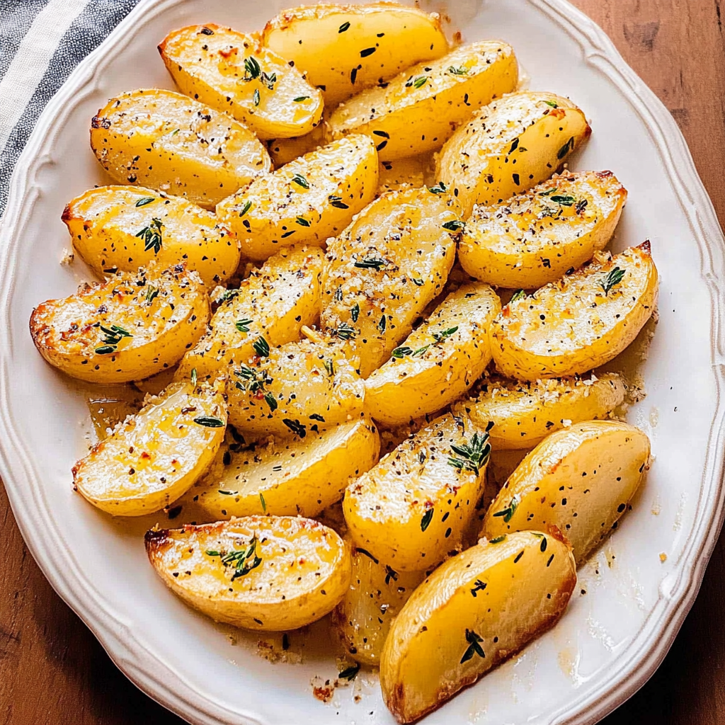 Recipe preparation for Greek Lemon Potatoes