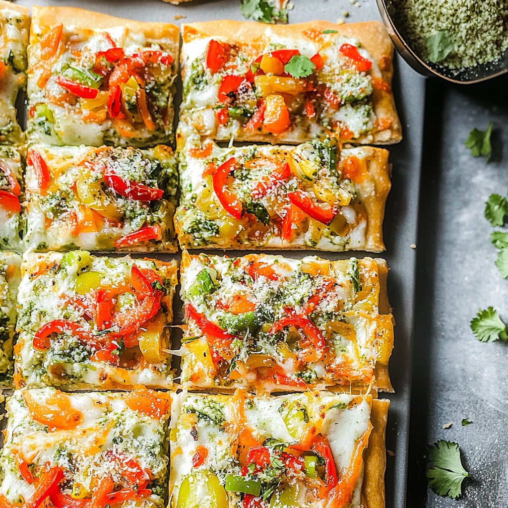 Recipe preparation for Vegetable Pizza