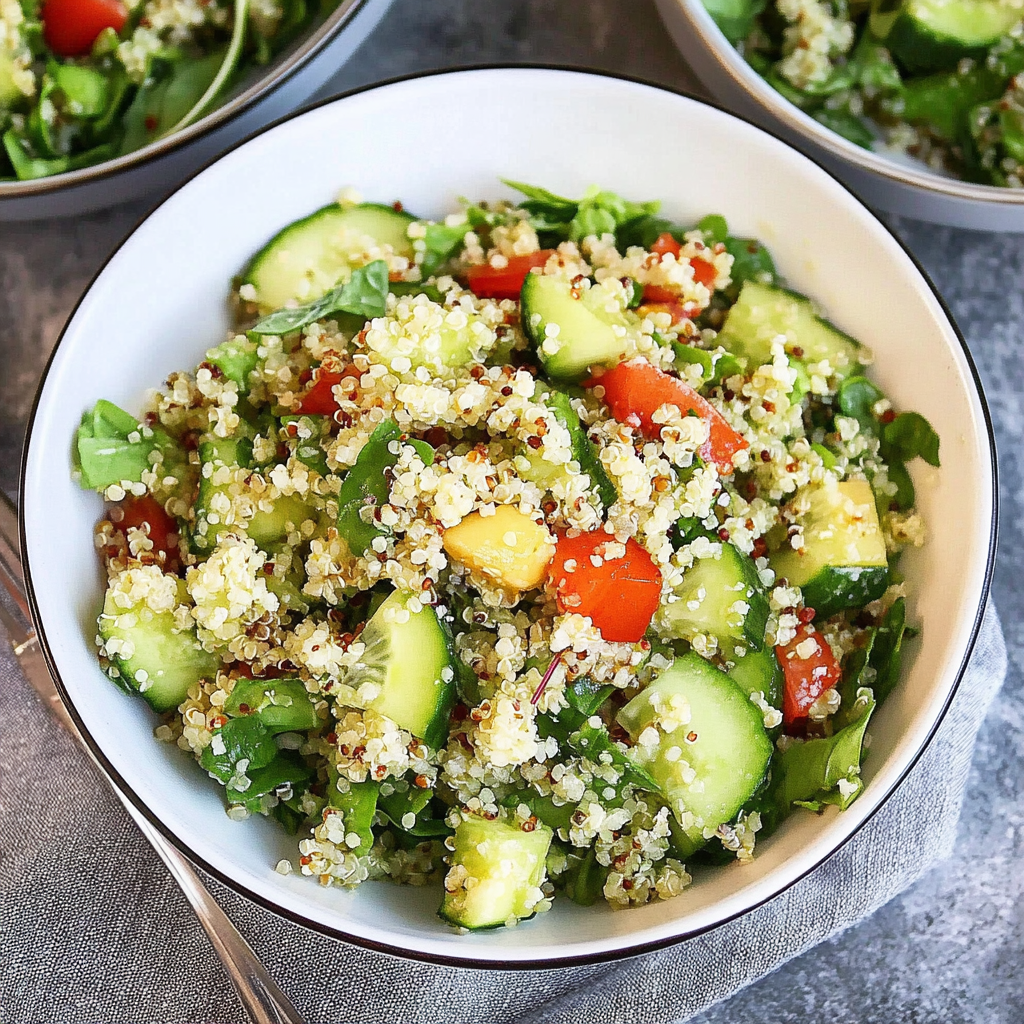 Recipe preparation for quinoa salad