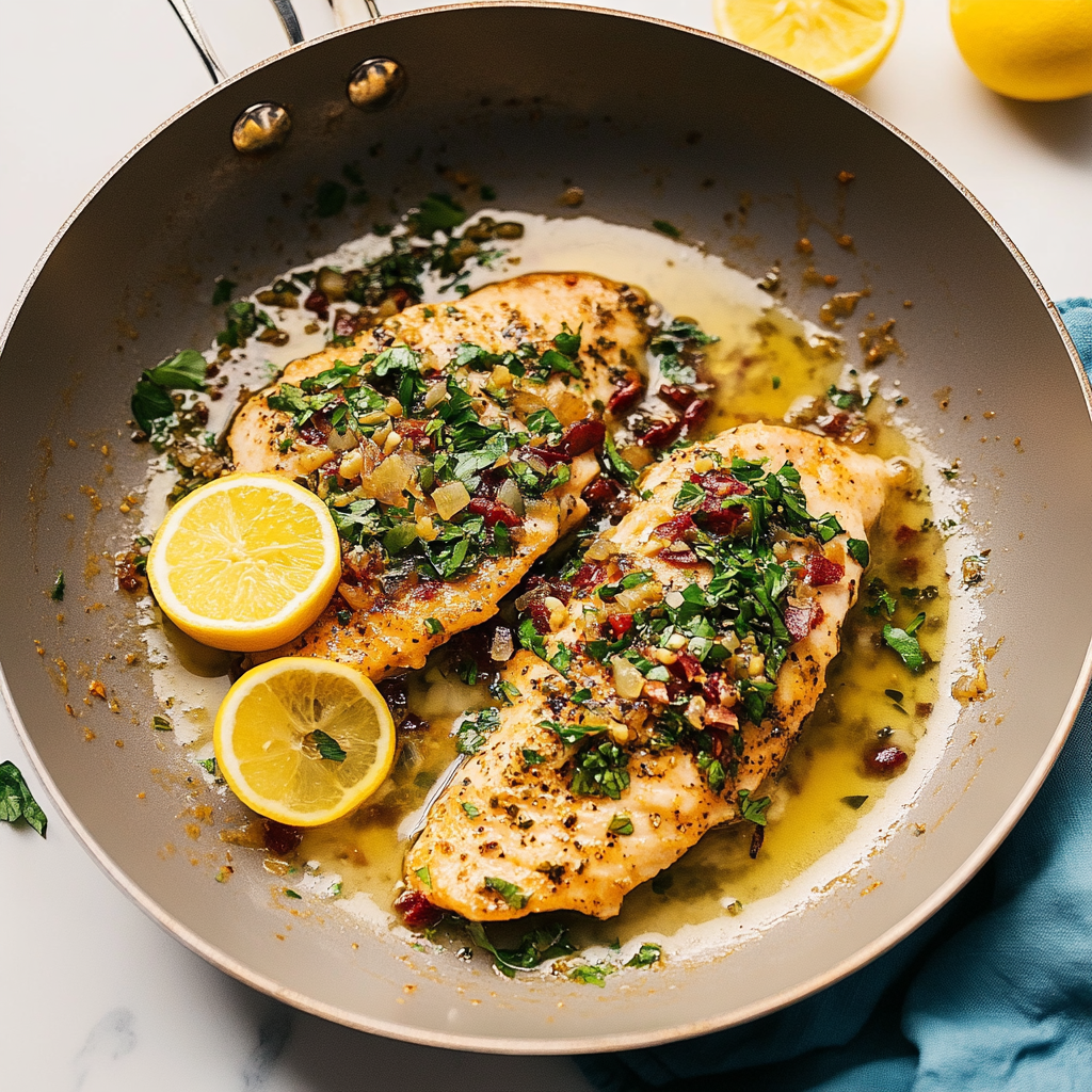 Recipe preparation for Chicken Piccata Recipe