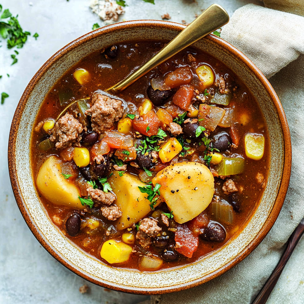Recipe preparation for texas cowboy stew