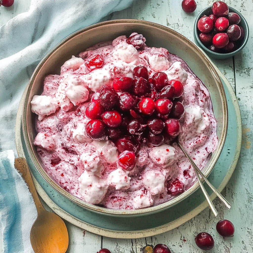 Recipe preparation for cranberry fluff