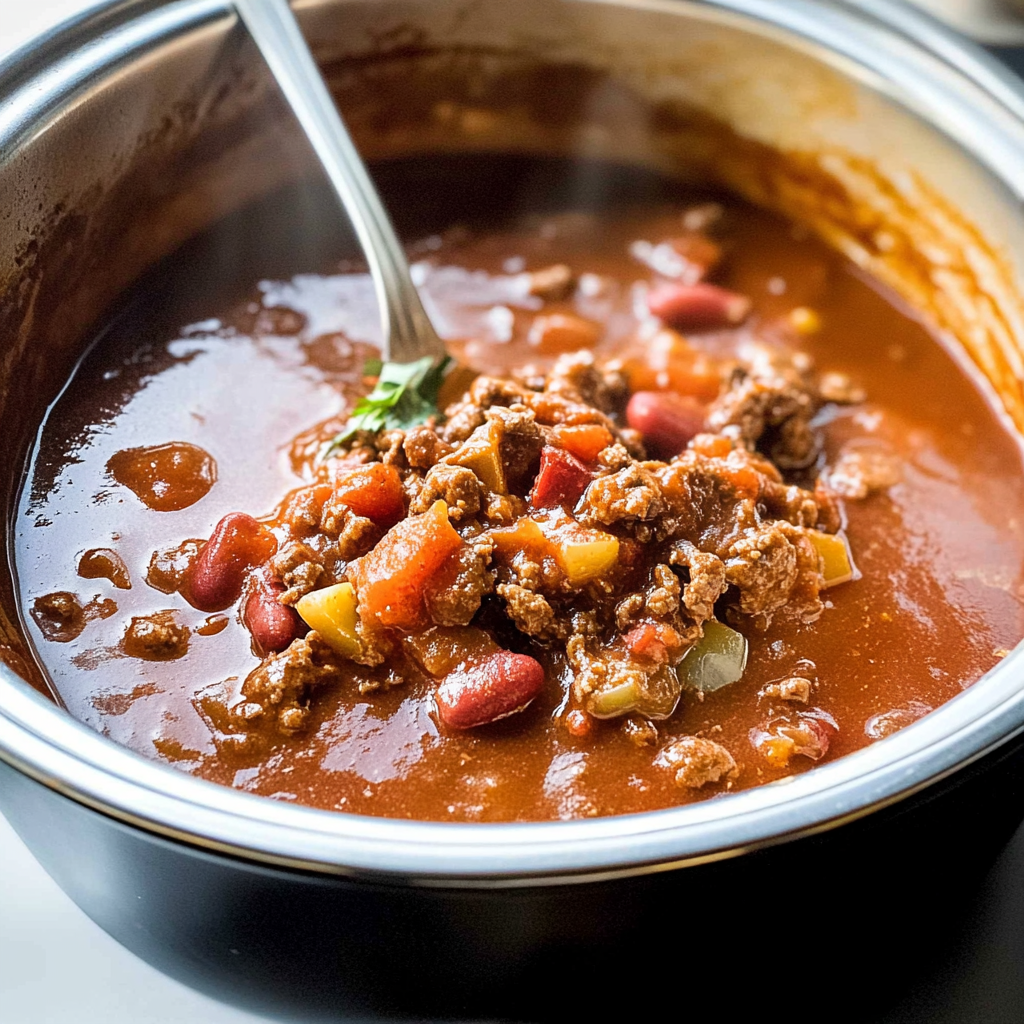 Recipe preparation for Crockpot Beef Chili