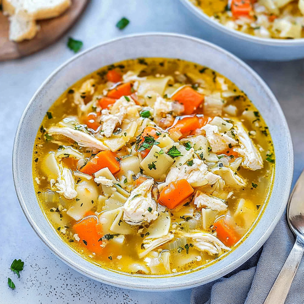 Recipe preparation for Chicken Pastina Soup