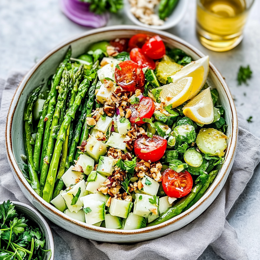 Recipe preparation for Asparagus Salad