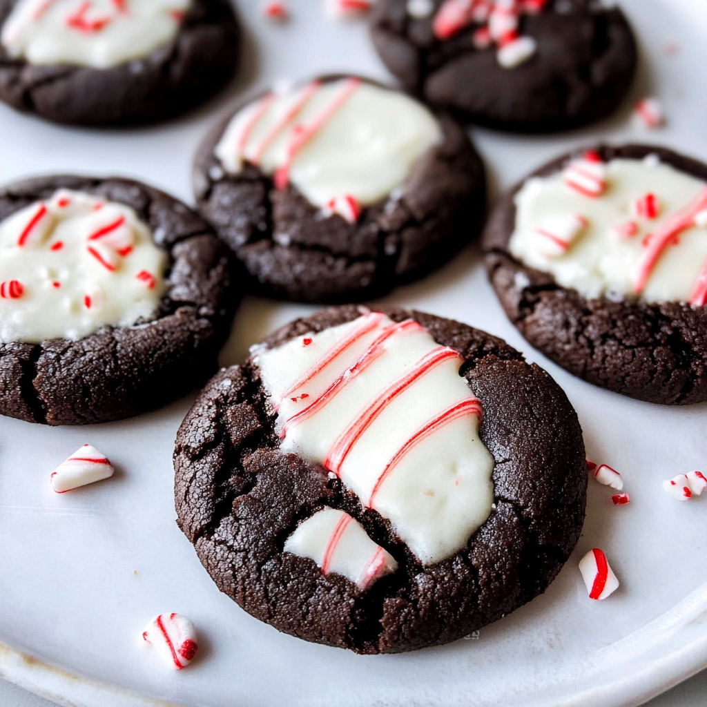 Recipe preparation for Peppermint Mocha Cookies