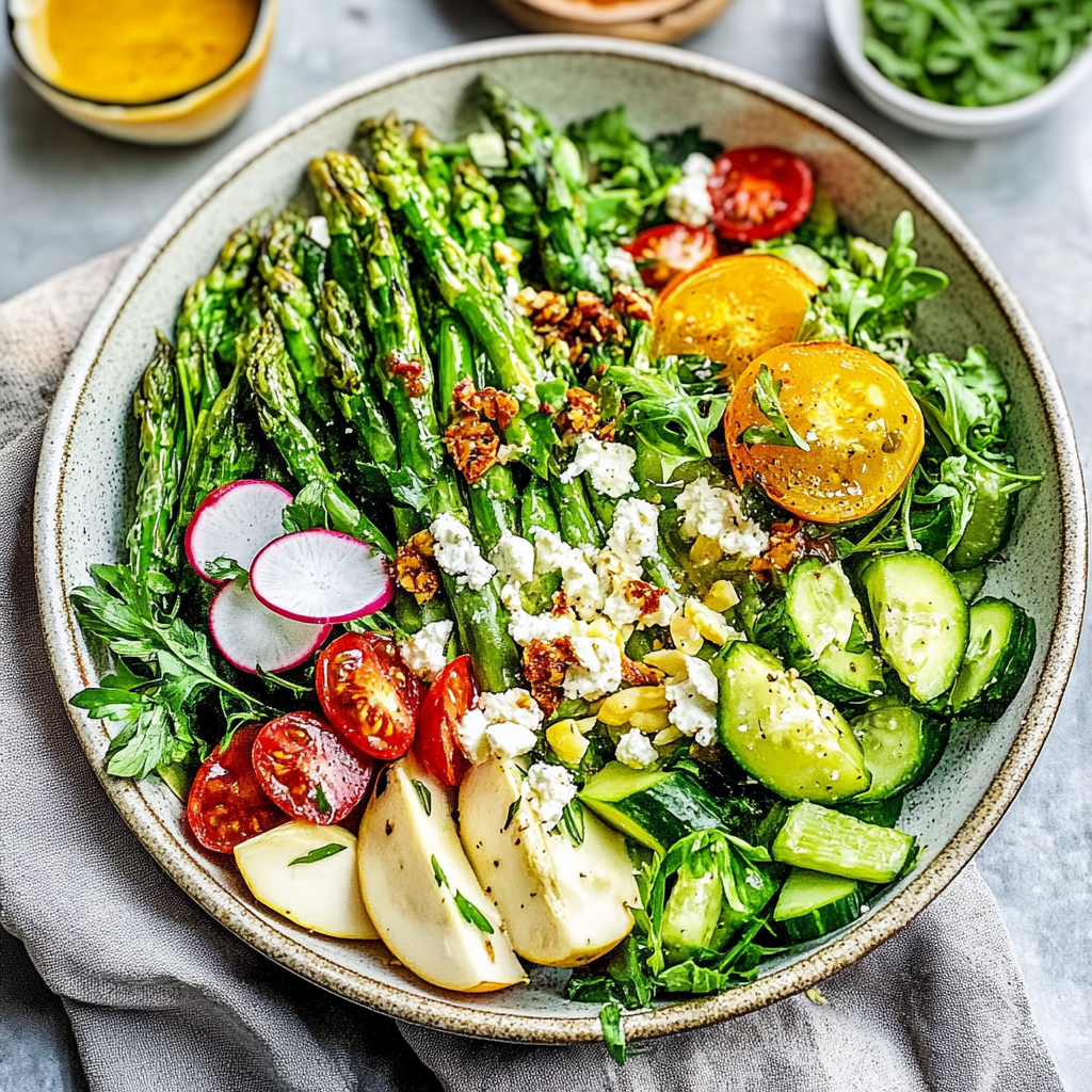 Recipe preparation for Asparagus Salad