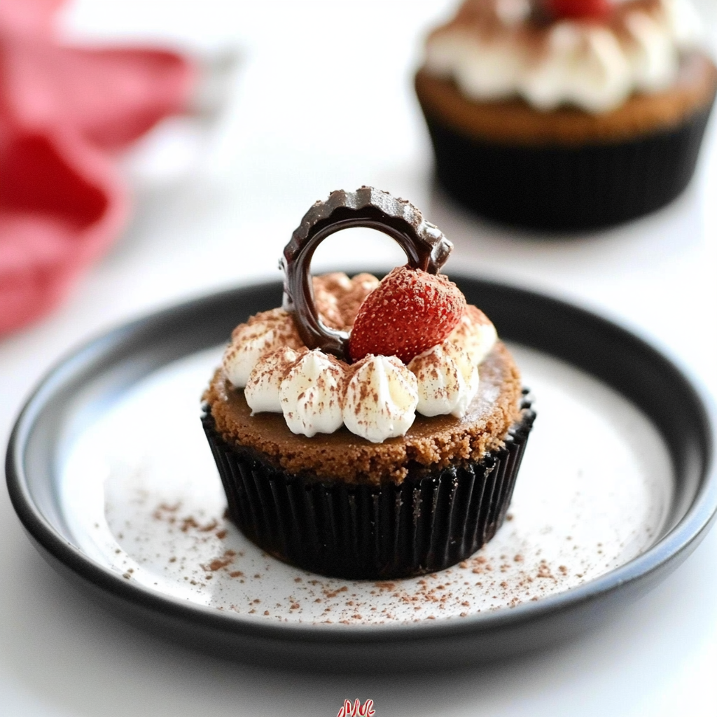 Recipe preparation for Spiced Hot Cocoa Cheesecake Cups