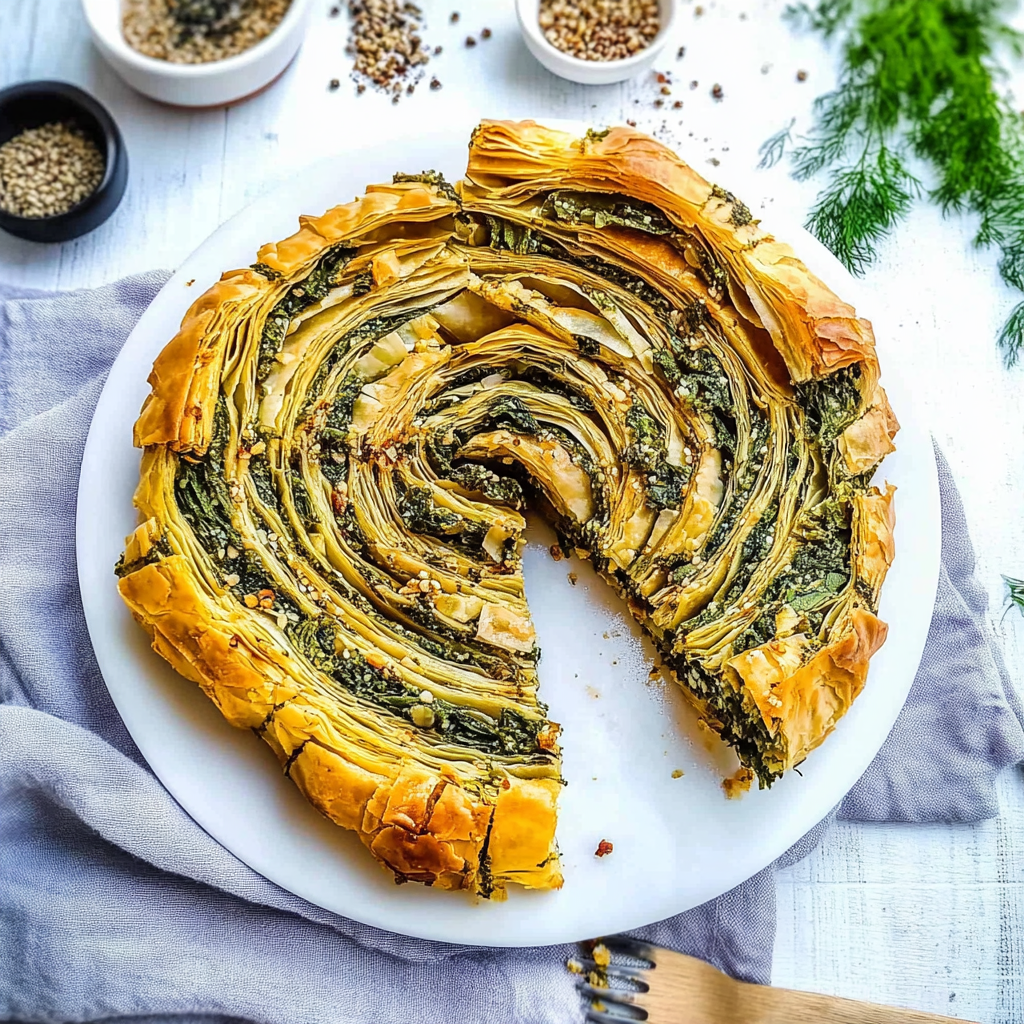 Recipe preparation for Spinach-Feta Puff Pastry Spirals