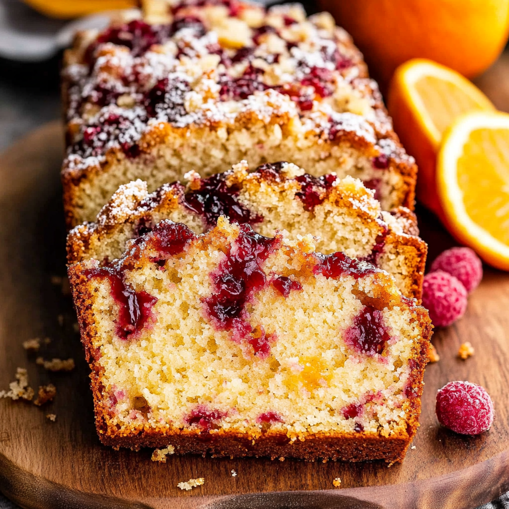 Recipe preparation for Cranberry Orange Loaf Cake