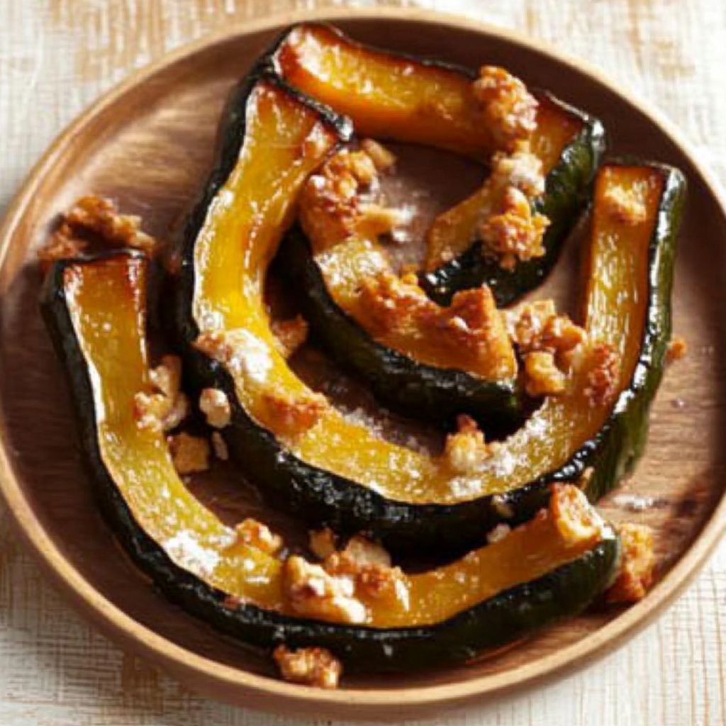 Recipe preparation for Maple Miso Roasted Winter Squash Platter