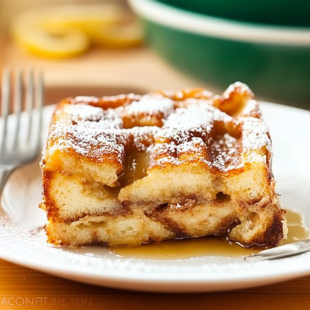 Recipe preparation for Christmas Morning French Toast Bake