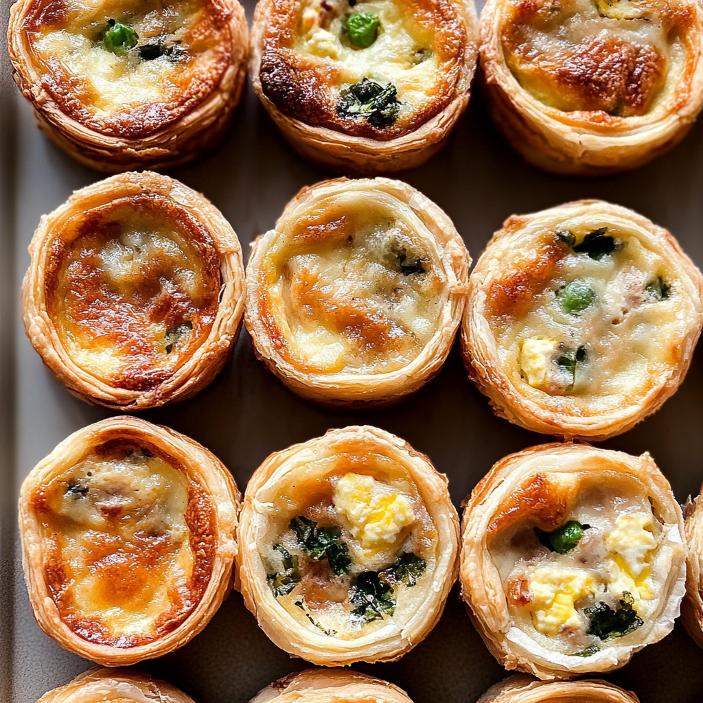 Recipe preparation for Mini Quiche Assortment