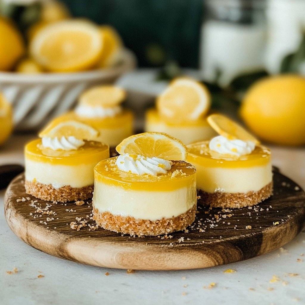 Recipe preparation for The Creamiest Mini Lemon Curd Cheesecakes