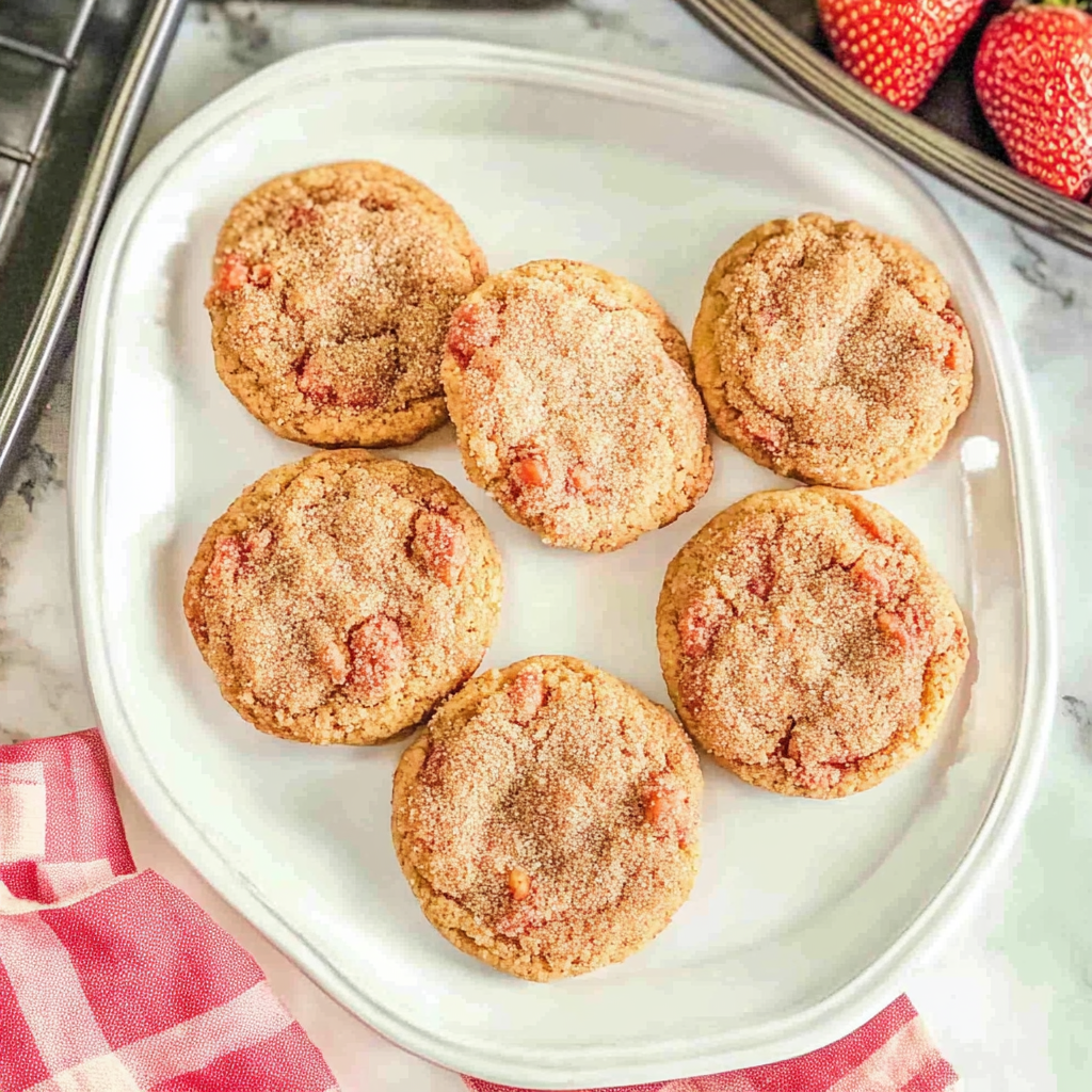Recipe preparation for strawberry crunch cookies
