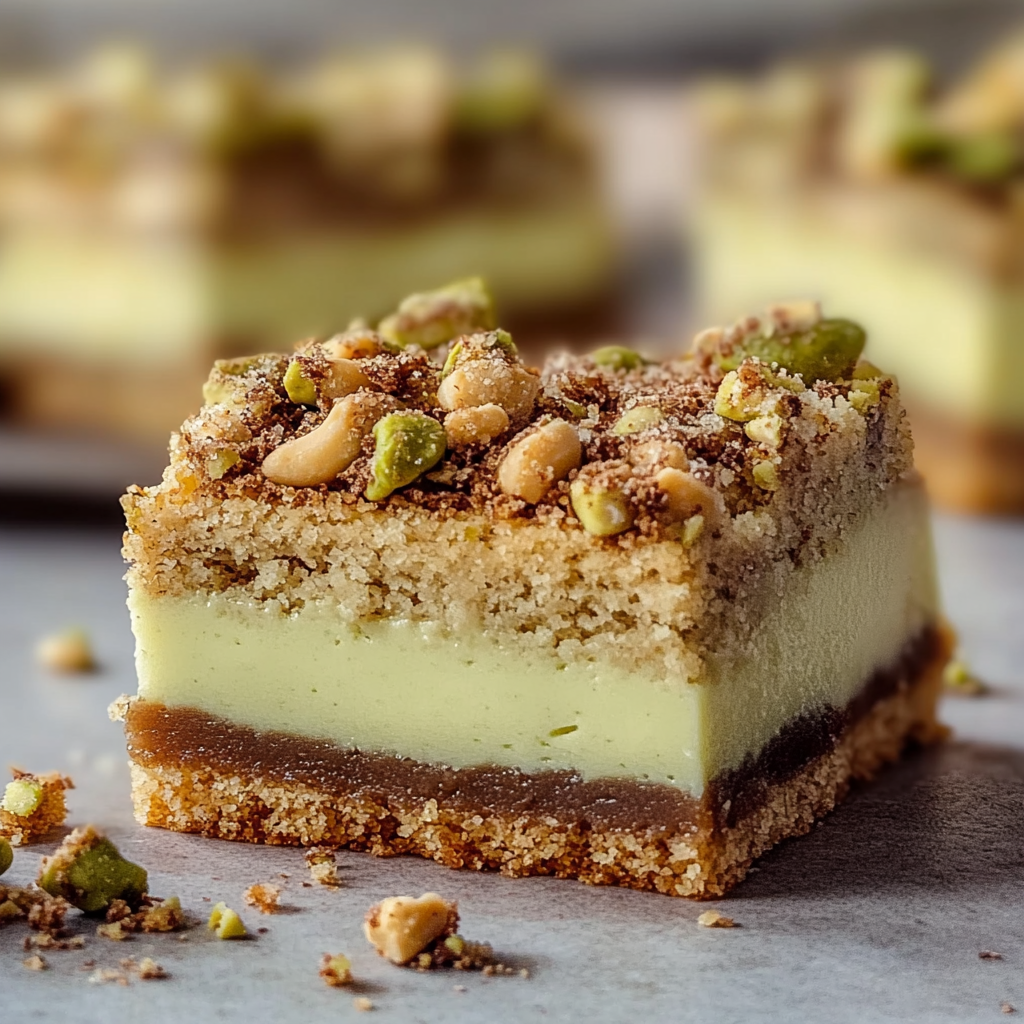 Recipe preparation for Pistachio Dream Cookie Bars