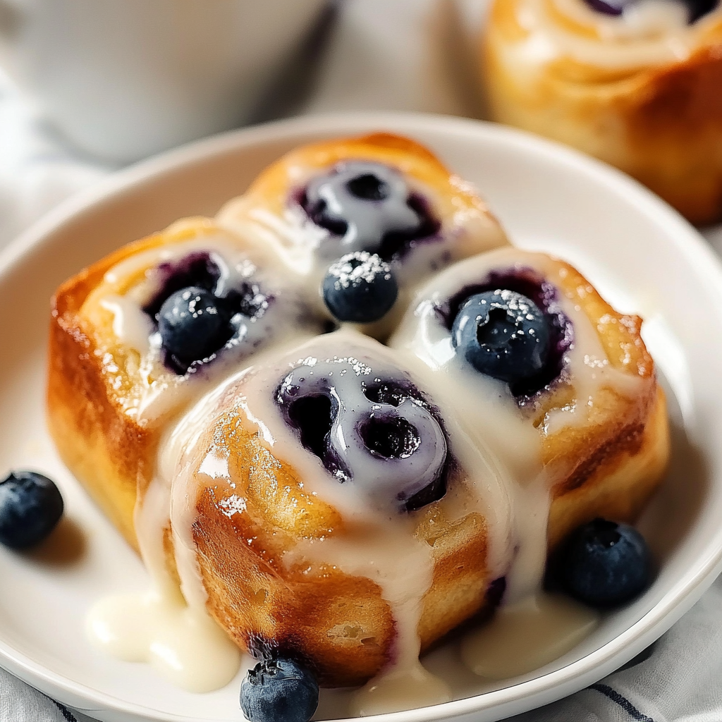 Recipe preparation for Blueberry Cheesecake Swirl Rolls