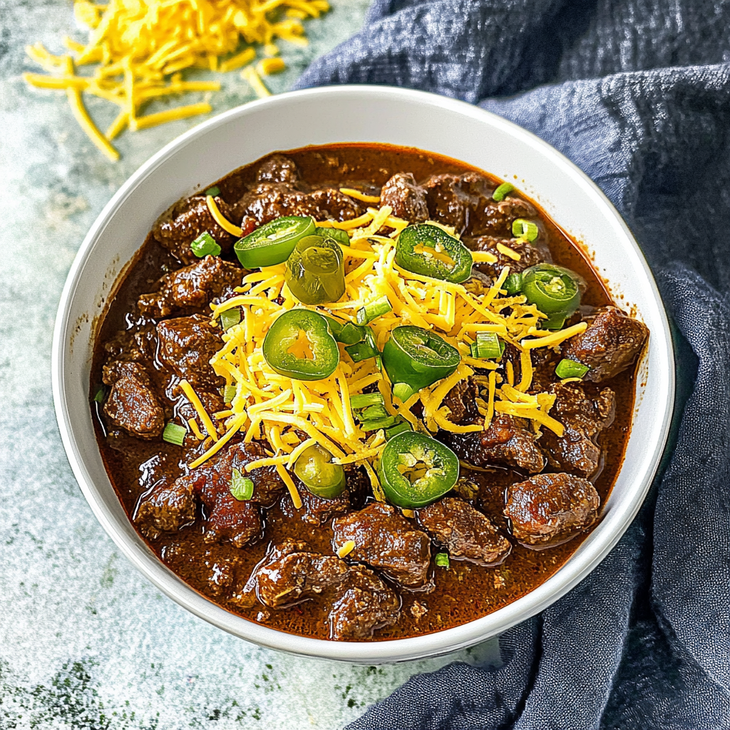 Recipe preparation for texas chili