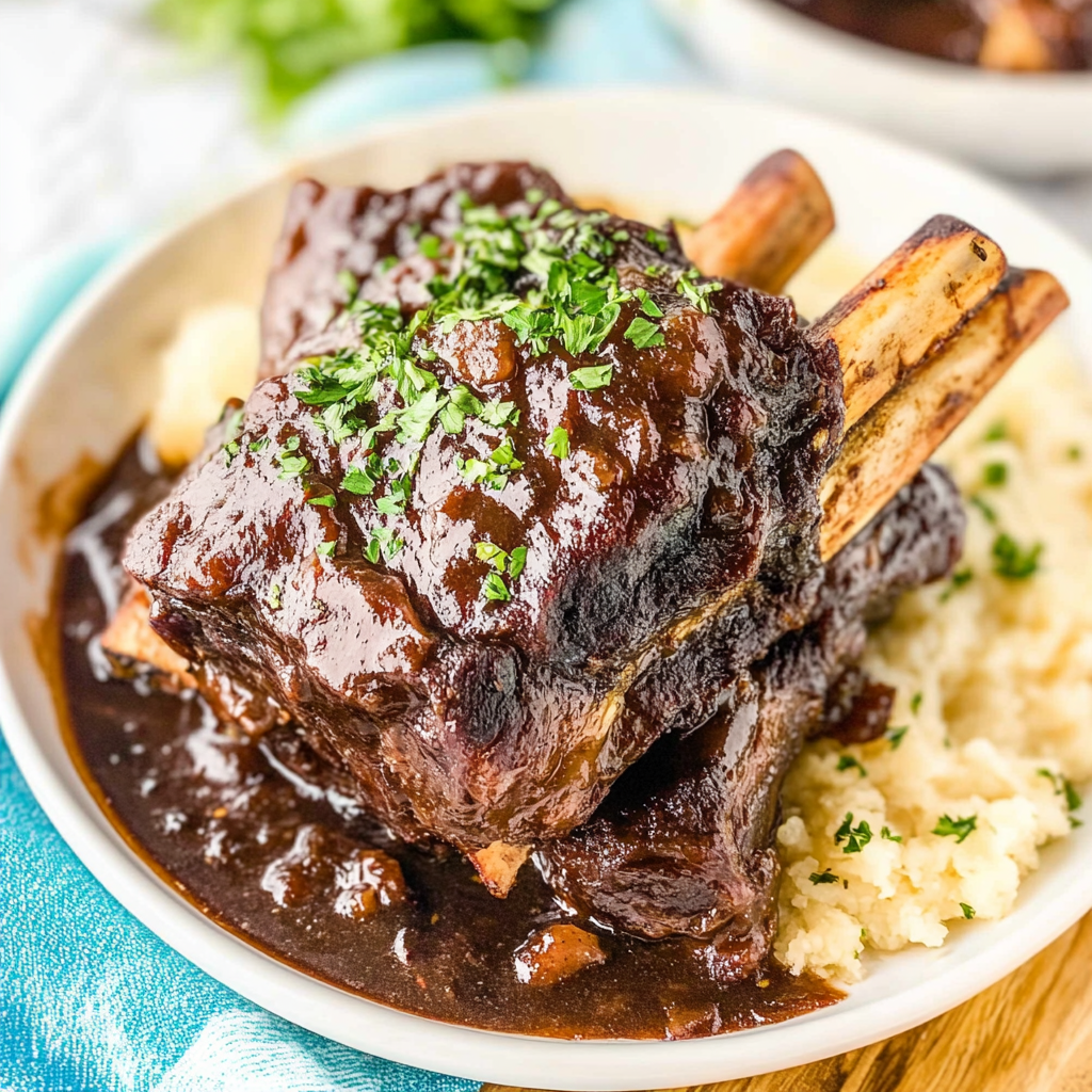 Recipe preparation for braised beef short ribs