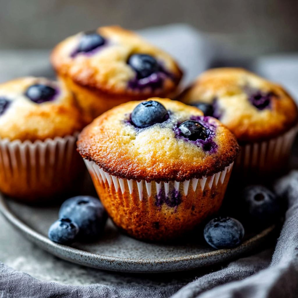 Recipe preparation for blueberry cottage cheese muffins