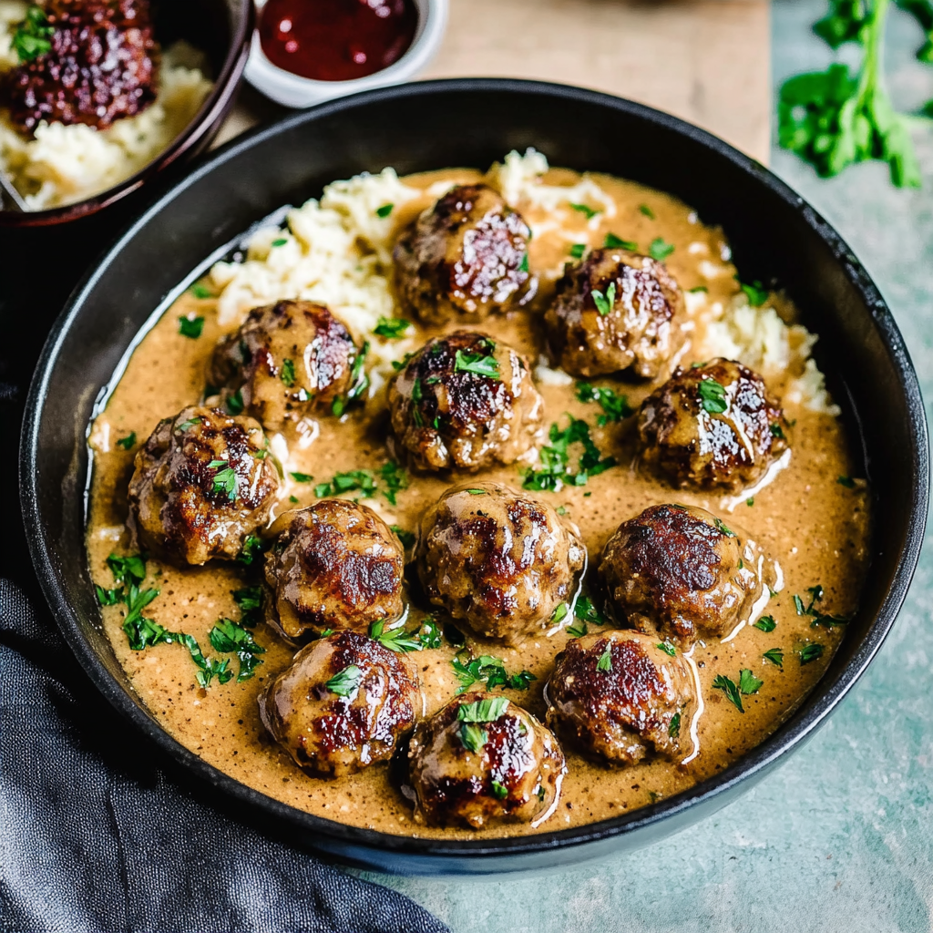 Recipe preparation for swedish meatballs