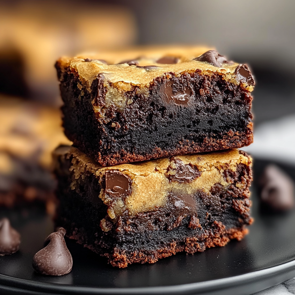 Recipe preparation for chocolate chip cookie brownies