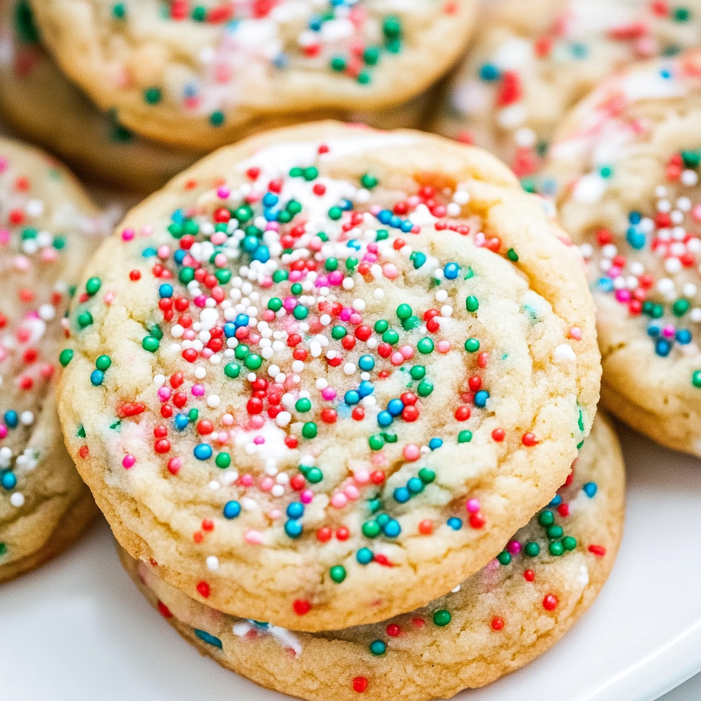 Recipe preparation for Holiday Sprinkle Sugar Cookies