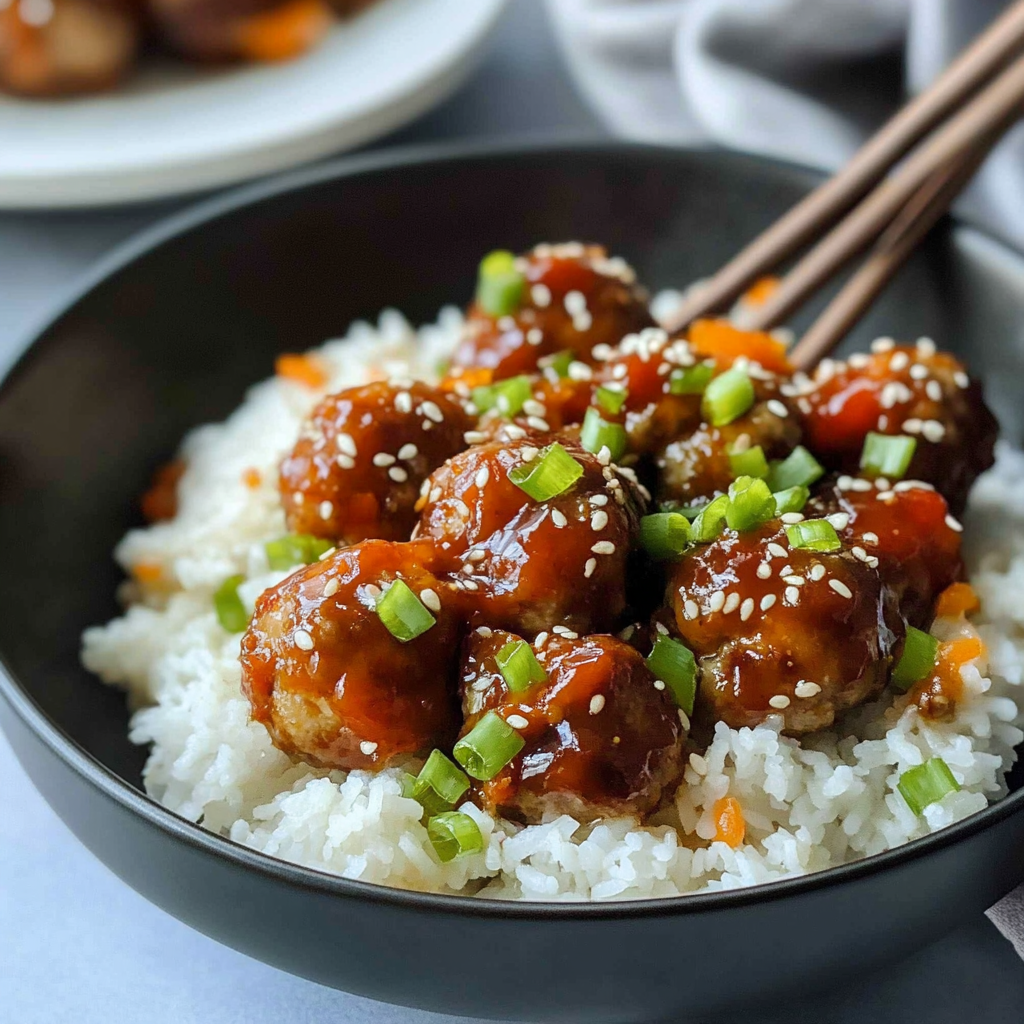 Recipe preparation for sweet chili sauce turkey meatballs