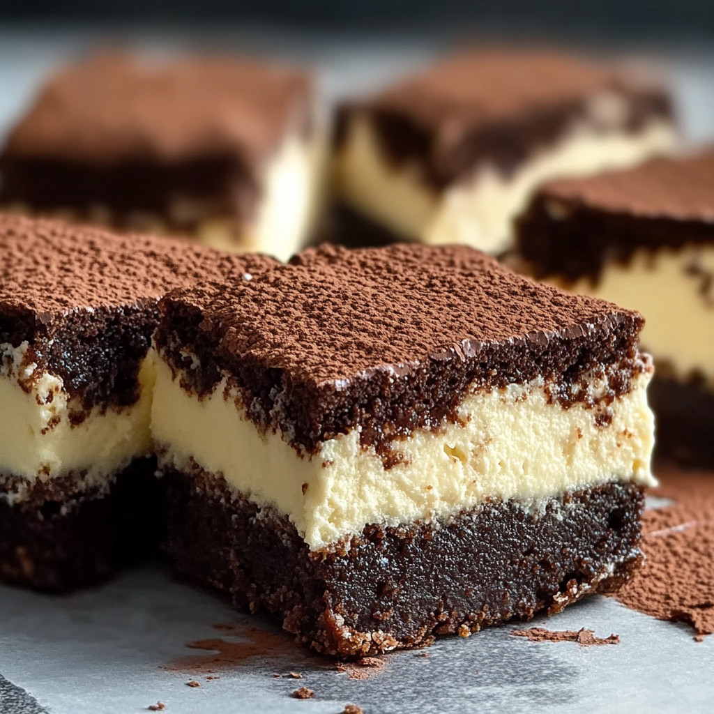 Recipe preparation for tiramisu brownies