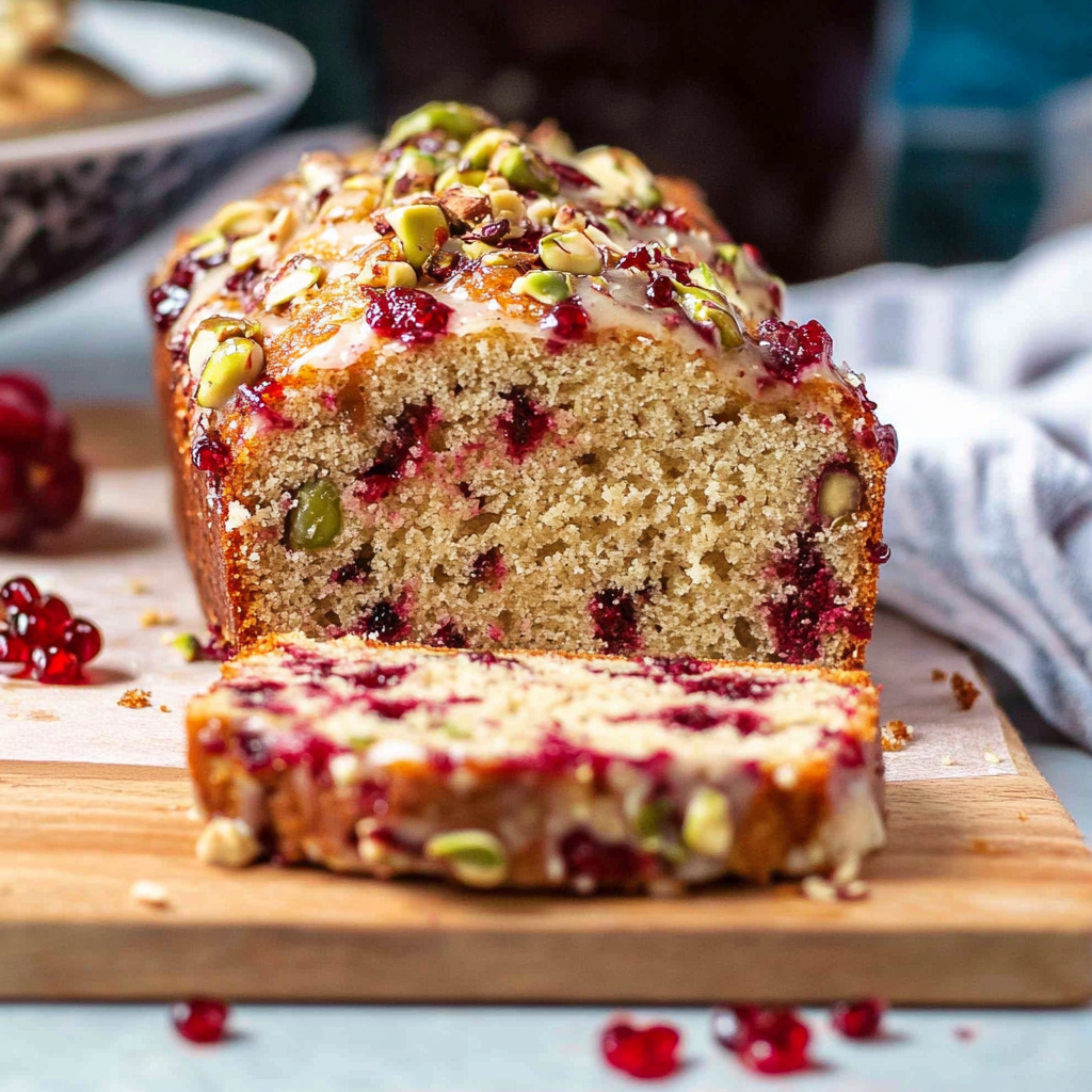 Recipe preparation for Cranberry Pistachio Holiday Bread Loaf