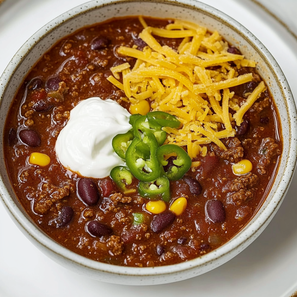 Recipe preparation for Cozy Beef Chili