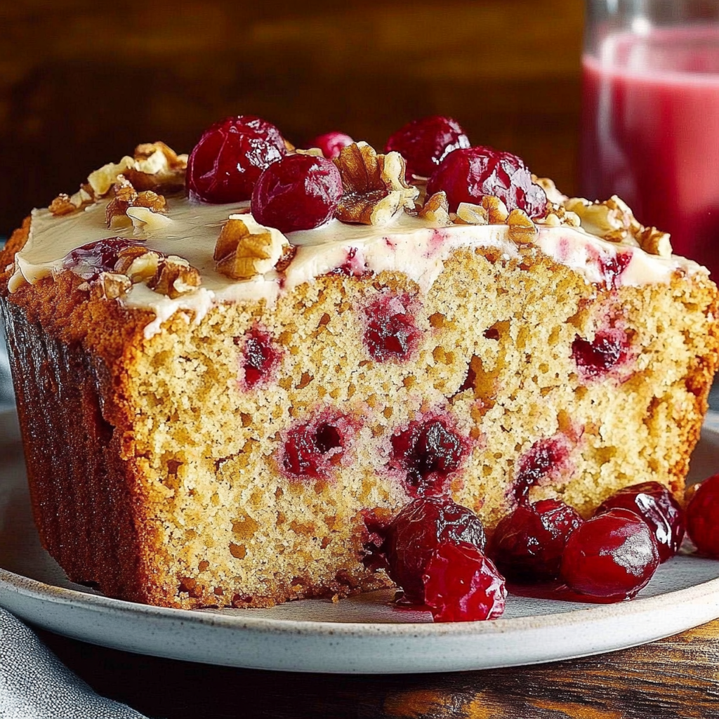 Recipe preparation for Cranberry Walnut Cake