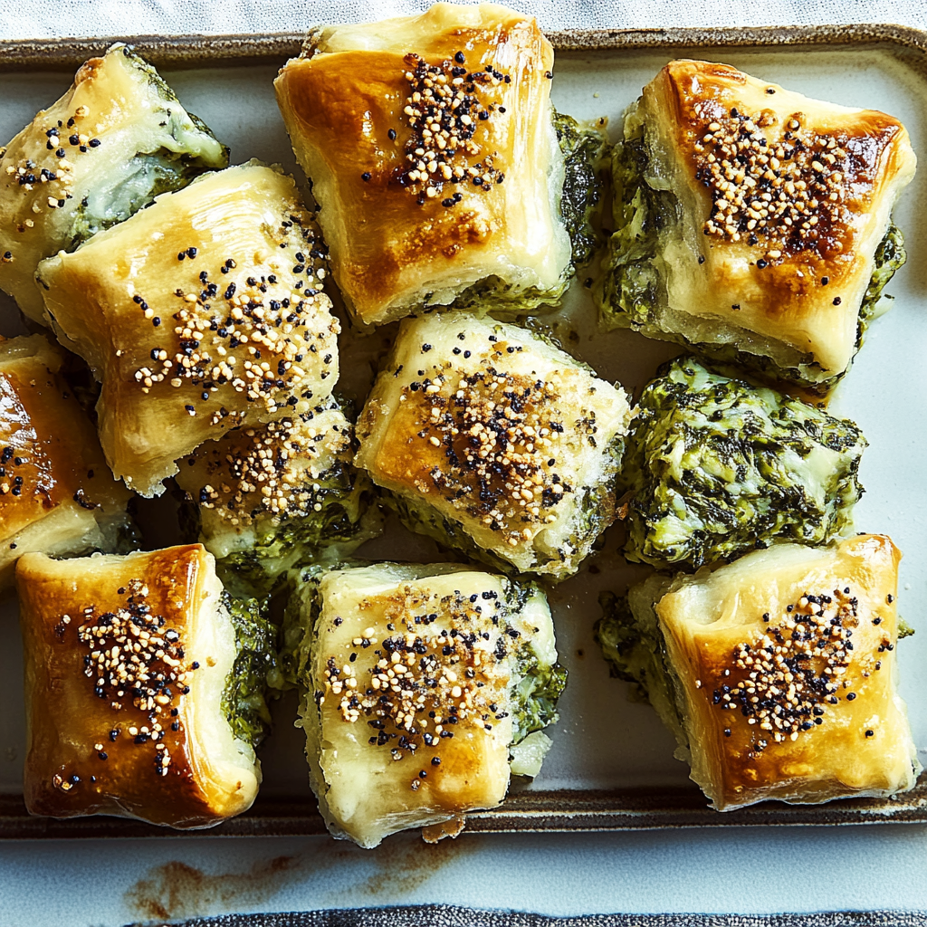 Recipe preparation for Spinach Dip Rolls