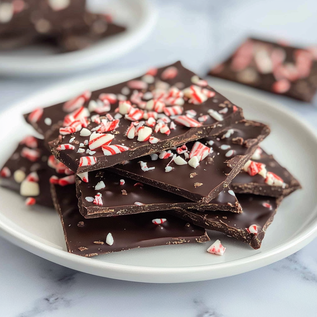 Recipe preparation for Dark Chocolate Peppermint Bark Recipe (Gluten Free)