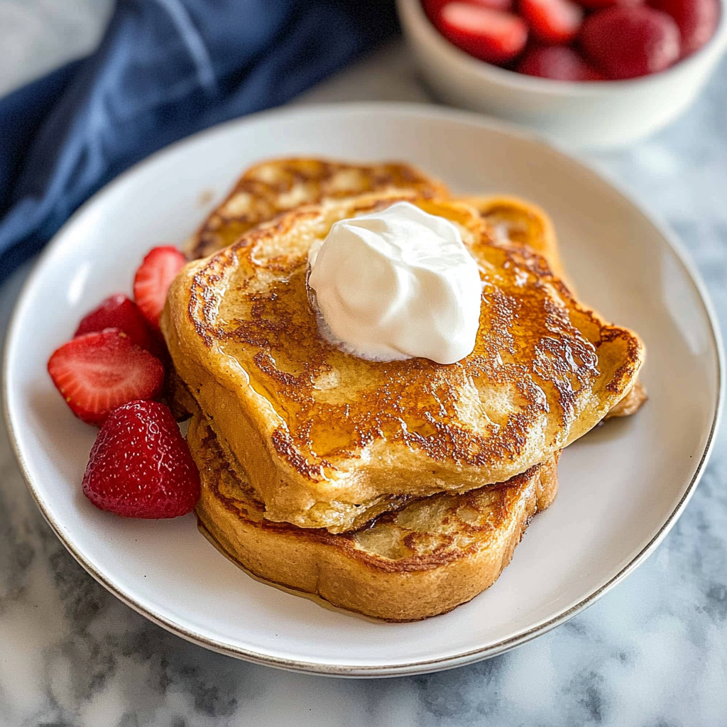 Recipe preparation for Brioche French Toast