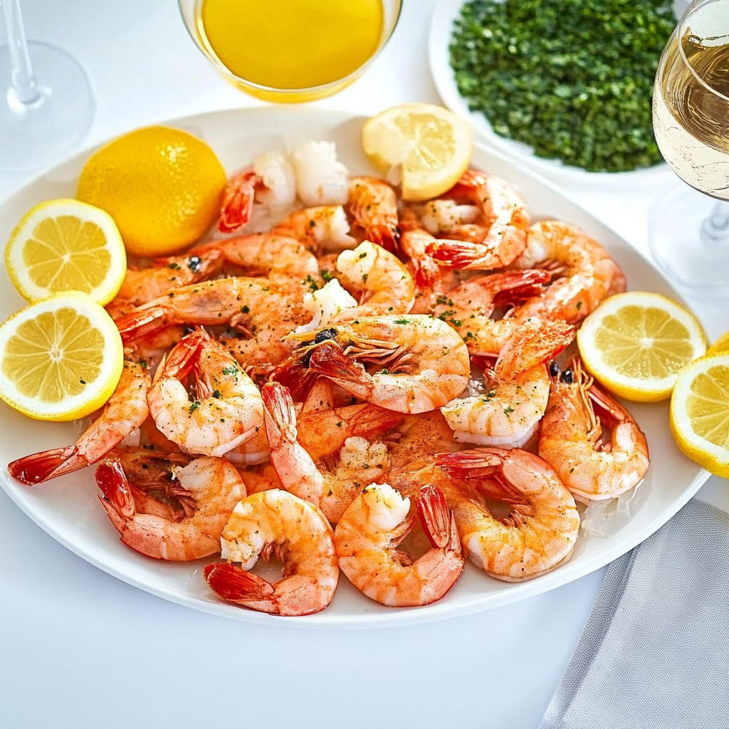 Recipe preparation for New Year’s Eve Shrimp Cocktail Platter