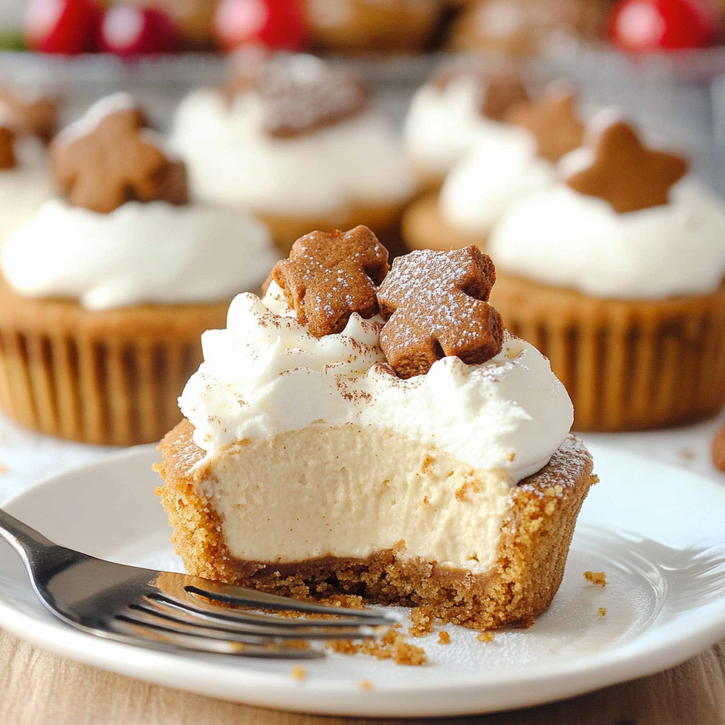 Recipe preparation for Mini Gingerbread Cheesecakes
