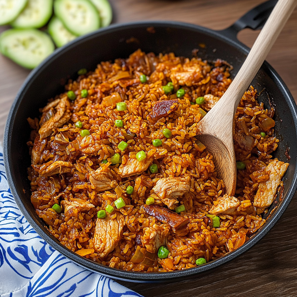 Recipe preparation for One Pot Chicken Kimchi Rice