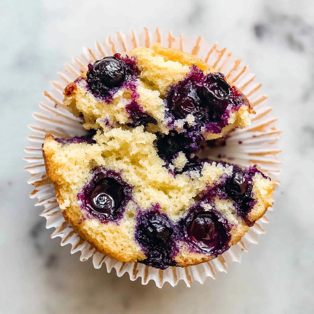 Recipe preparation for lemon blueberry muffins