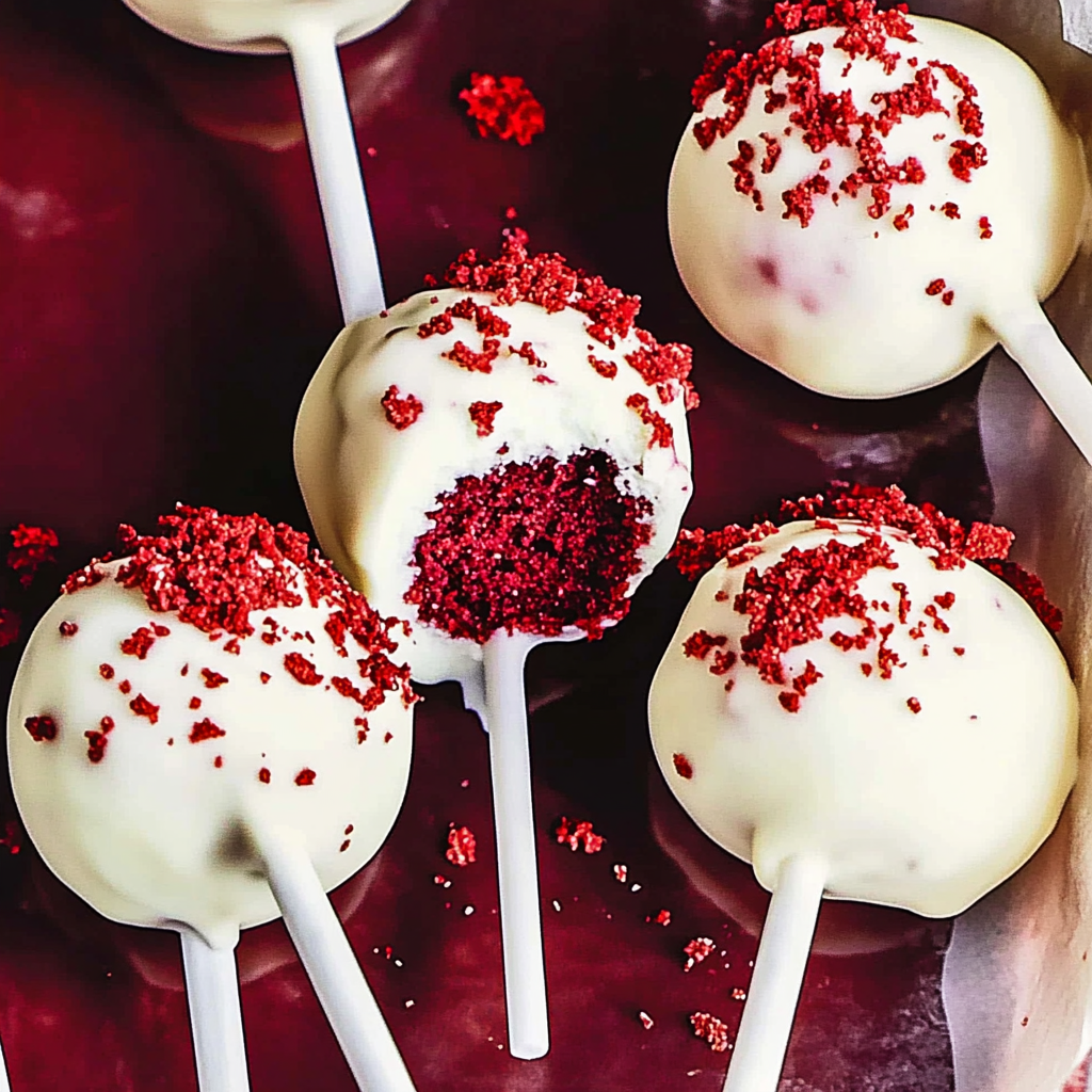 Recipe preparation for red velvet cake pops