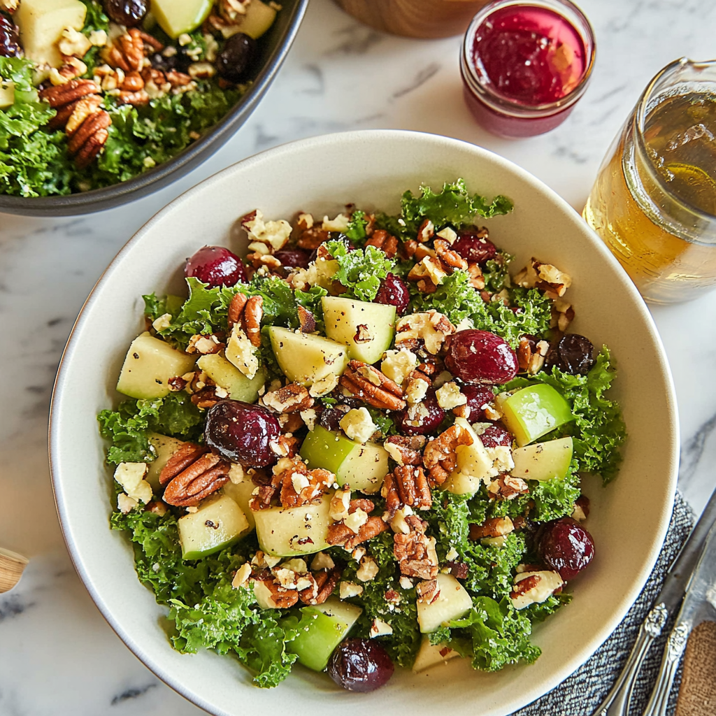 Recipe preparation for apple cranberry pecan salad