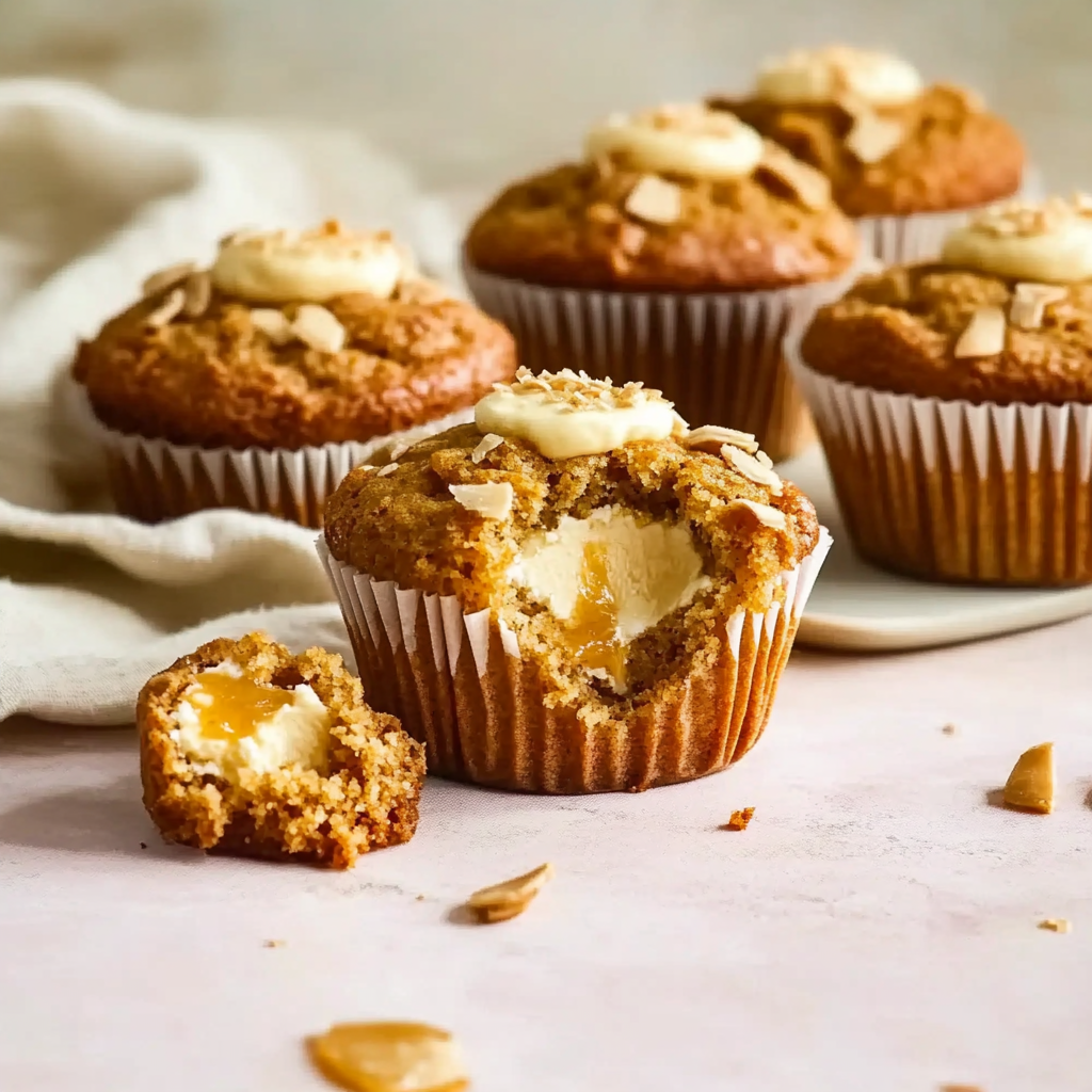 Recipe preparation for pumpkin cream cheese muffins