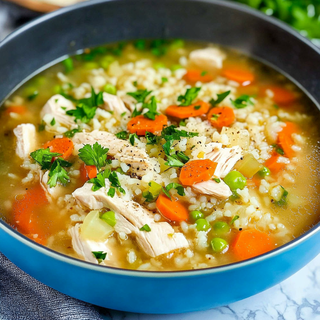 Recipe preparation for chicken and rice soup