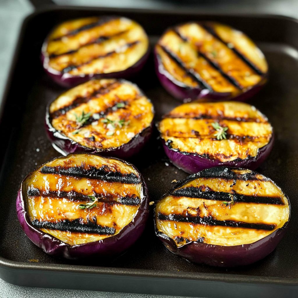 Recipe preparation for grilled eggplant